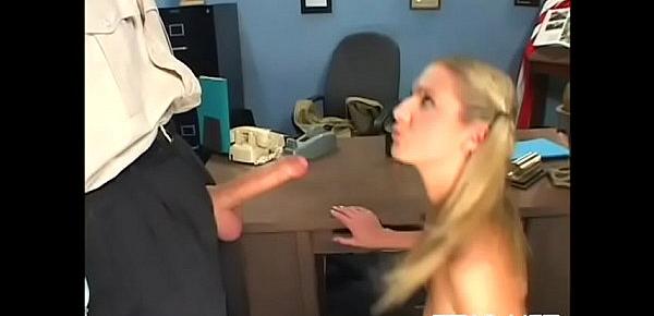  Blameless looking schoolgirl bows over and gets spanked hard